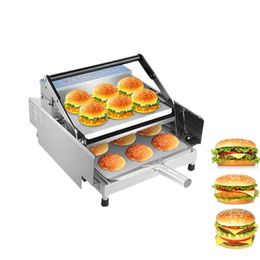 220V commerciële dubbele laag hamburger bakmachine elektrische bakburger machine batch broodje broodbroodbroodbrood