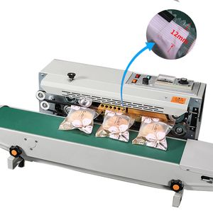 220V continue band sealer film afdichtmachine automatische horizontale plastic zak sealer pakkingmachine