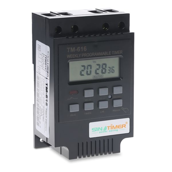 Freeshipping 220V Control Power Timer AC Timer Switch Control Contrôle de sortie: 30A 250V AC Time Relay Electronic Instrument