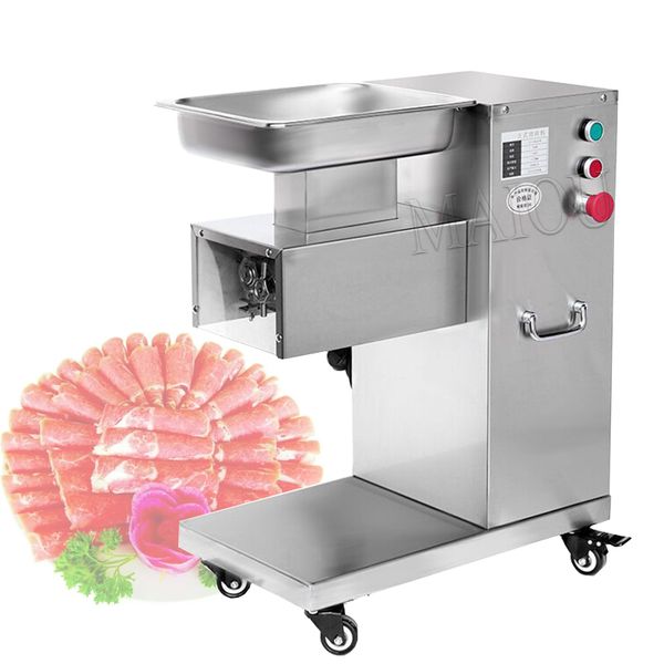 Máquina cortadora de carne de escritorio de 220V, juego de cuchillos, cortadora de carne comercial multifunción desmontable, máquina cortadora de verduras eléctrica