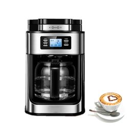 Cafetera por goteo de 220V, Compatible con granos de café molido, molienda automática de café expreso americano fresco