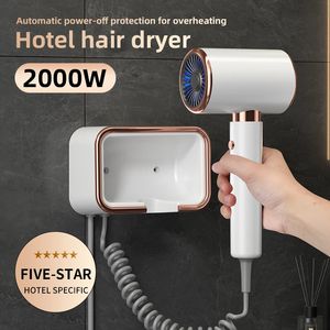 220V EL Wall Mounted Hair Dryer Non Punching Negatieve ionenbescherming Koud en Power 240506