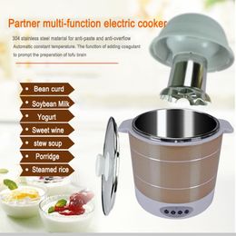 220V Elektrische automatische yoghurtmaker Machine Constante temperatuur Keukengereedschap Rijstwijn Natto Machine roestvrijstalen voering