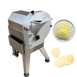 220V elektrische snijmachine Commerciële automatische wortel-aardappel-ui-groente in blokjes gesneden snijpellets