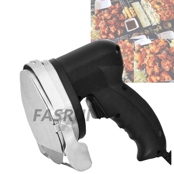 Máquina cortadora de kebab eléctrica de 220V, cortador de cuchillos Doner comercial, máquina cortadora de carne asada de mano, cuchillo giroscópico de 80W