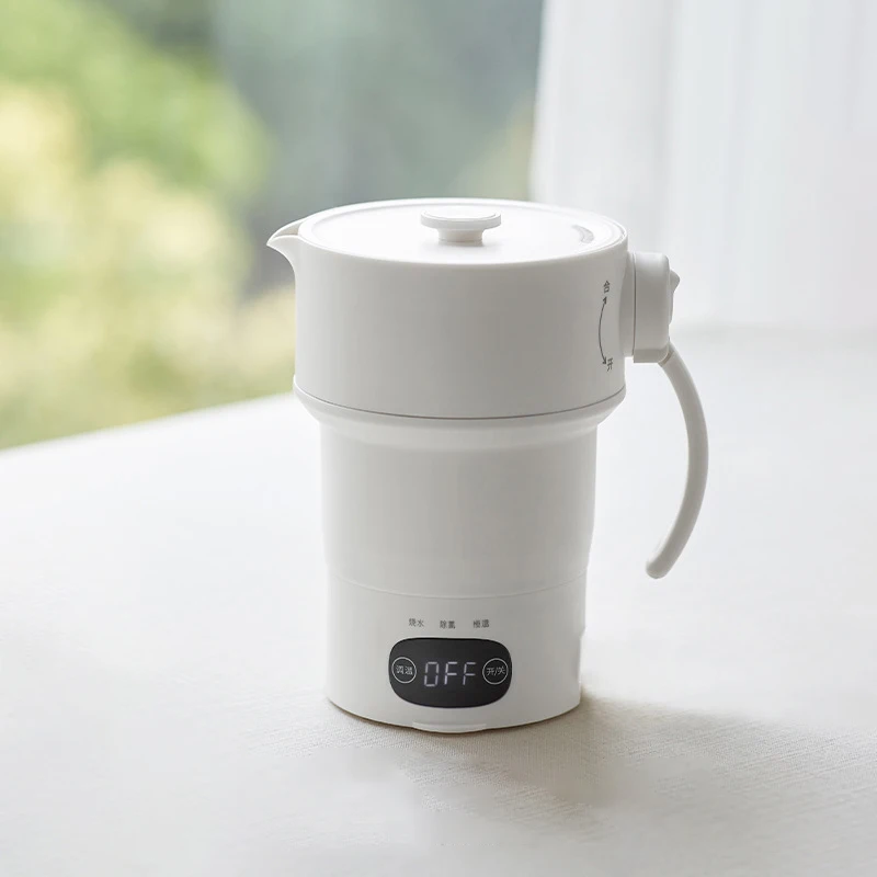 220 V składany czajnik elektryczny 0,6 l Domowe gospodarstwo domowe przenośna podróż elektryczna Woda Kettle Inteligentne izolowane mleko bąbelkowe