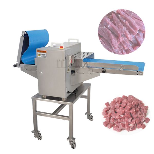 Cortadora de carne fresca de 220V, cortadora comercial de carne congelada, pollo, pato, pescado, cortadora de tiras de carne de 750W