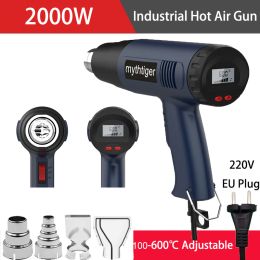 220V Gun de calor de calor 2000 W Kit de pistola de aire caliente eléctrico 2 Modo de temperatura Secador de cabello para soldar protección de termorregulador sobrecalentada