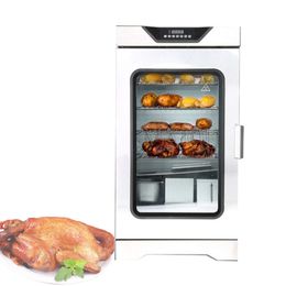 Máquina eléctrica inteligente para fumar pollo y pescado, horno comercial pequeño para tocino/carne ahumada, 220v