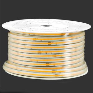 220V grote chip cob led flexibele strip licht touw riem ra90 240leds/m ip68 waterdichte EU -plug super helder