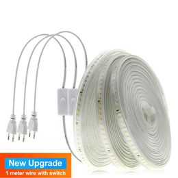 Bande LED 220V 2835 Haute Sécurité Luminosité 120LEDs/m Lumière LED Flexible Extérieur Imperméable