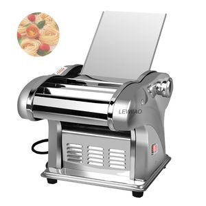 Máquina de prensado de harina de 220V, máquina automática de Pasta de fideos eléctrica para el hogar, máquina de corte de fideos de acero inoxidable, máquina de piel para bolas de masa hervida