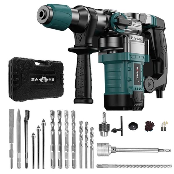 220V Rotary Electric Hammer Drill Concrete Perforator 1200W HammerdRrillectric Pick pour la démolition Kerting 240402