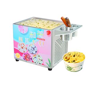 220V Small Fried Ice Machine Home Electric Fried Yoghurt Ice Cream Roll Machine Yoghurt Fruit Smoothie Maker