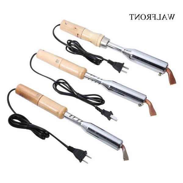 Freeshipping 220V Manche en bois Fer à souder électrique Soudage Chaleur Crayon Alliage Ciseau Pointe Soudure Réparation Outils À Main US Plug Rework Ucjhi