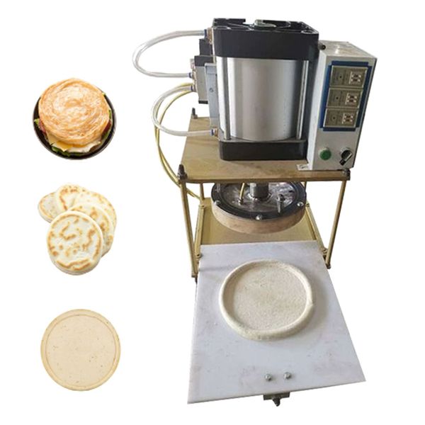 Máquina de prensado de pasta eléctrica de 220 v, máquina laminadora de masa, máquina de prensado de masa de Pizza, máquina de fabricación de láminas de masa de harina de trigo, 10-30/min