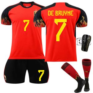 2223 België Nieuw huis nr. 7 Debroure Star 9 Lukaku 2022 Wereldbeker voetbalkshirt