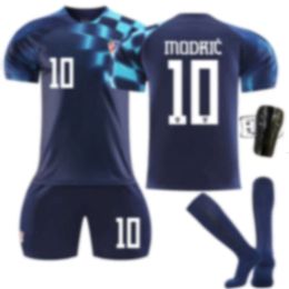 2223 Cratie Away Coupe du monde N ° 10 Modric Football Shirt Set avec chaussettes d'origine