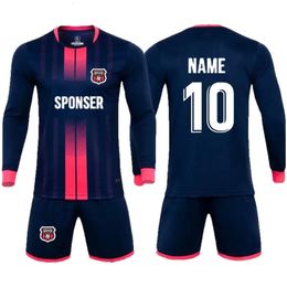 2223 Custom Men Kids Soccer Jersey Set Rápido secado Boys Boys Boys 2 Piece Club Trense Football Uniform Situit 240321