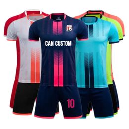 2223 Ensemble de maillot de football personnalisé pour hommes enfants séchage rapide respirant homme enfants 2 pièces équipe club formation uniforme de football 240122