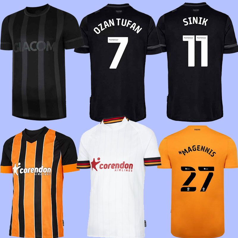 2223 Hull City Greaves Sinik Mens Soccer Jerseys Allahyar Oscar Seri Ozan.Tufan Home Football Shirt Shirt Short Sheeve Uniforms