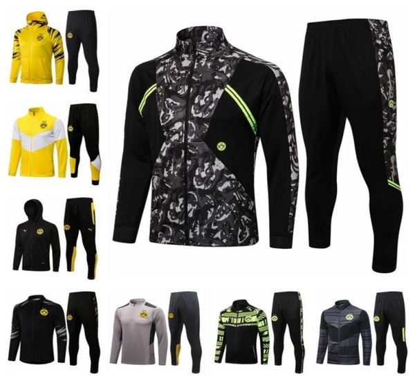 2223 Nouveau BVB DORTMUND FALF FALF LONGE VESTES DE LAVESSE LONGES DE LA VESTS DE TRACKING JOGGING SET des maillots de football de football Kit Chandal Survitememen4017121