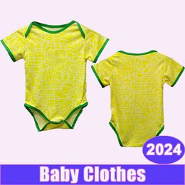 2024 BRAZILIË Babykleding Voetbalshirts Nationale Team RICHARLISON VINI JR DANILO BREMER L.PAQUETA Thuis Uit Voetbalshirts Kinduniformen