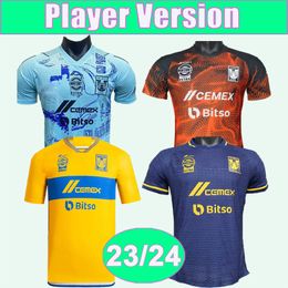 23 24 Tigres de la UANL Camisetas de fútbol Versión del jugador GIGNAC LOPEZ D. REYES PIZARRO AQUINO L. QUINONES THAUVIN Local Visitante Tercera edición especial Camisetas de fútbol