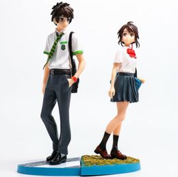 2223cm 2020 Figure d'anime japonaise Kimino na wa miyamizu mitsuha Votre nom Tachibana Taki Action Figure Modèle 10089845093