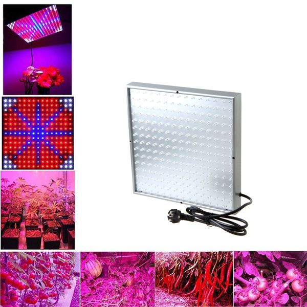 225leds LED planta hidropónica crece la luz de espectro completo LED luces del panel de techo para el crecimiento de vegetales de flores luces de crecimiento de plantas 15W