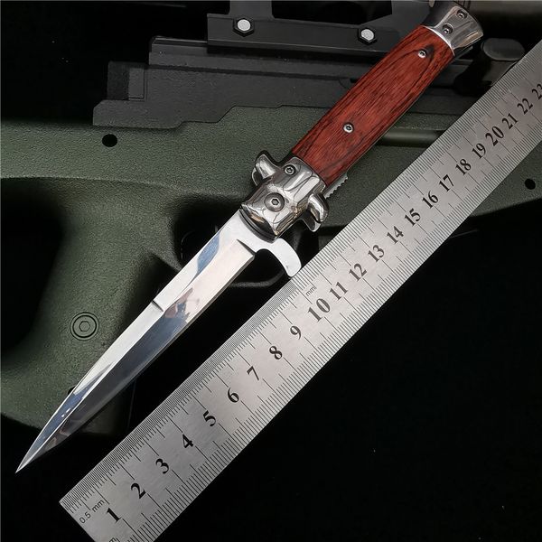 225MM (9 ') 58HRC Couteau Pliant Coupe-Tuyau Couteaux De Poche Multi Plongée Survie 8Cr18 Lame En Acier Tactique Stiletto Couteau Extérieur