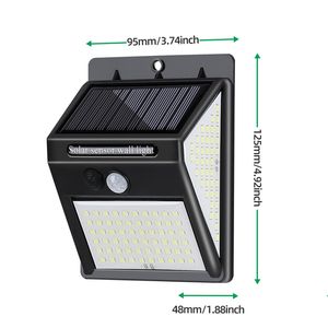 228 144 LED Solar Light Outdoor Solars Lampe avec détecteur de mouvement Projecteurs solaires à énergie solaire pour la décoration de jardin Appliques murales étanches