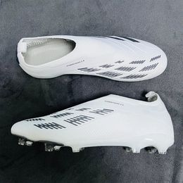 2282 Sans Lace Chaussures de football pour hommes de haute qualité Turf Soccer Cilats Kids Sneakers TF / FG TRAPALER BOOTS DE FOOTBALL CAMPORA 240430