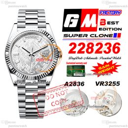 228236 Daydate A2836 VR3255 Automatic Mens Watch GMF V3 Meteorite Diamond Diam