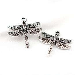 22848 45 STKS Legering Antiek Zilver Vintage Insecten Dragonfly Hanger Charm Mode-sieraden Accessoire DIY Part277k