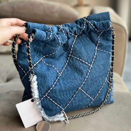 22B Denim Garbage Sac concepteur de femmes Sac à bandoulière argenté