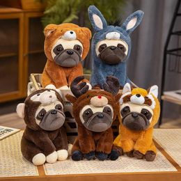 22 cm lindo Shar Pei perro Kawaii juguetes de peluche encantadora almohada rellena suave muñecas de animales regalo de cumpleaños para niños 231225