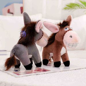 22 cm schattige simulatie Donkey Doll Plush Toy Cartoon Soft Peluche pluche knuffel voor jongen Baby Sleepy Toy Beautiful Birthday Gift J220729
