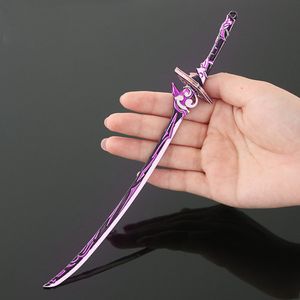 22CM Jeu Périphérique Dessin Animé Couteau Modèle Impact Anime Figure Merch Alliage Modèles Aucune Pensée D'un Couteau Shogun Porte-clés Enfant Jouets S2070