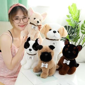 22 cm Kawaii Teddy Dog Plush Toys Lovely Gevulde echte Husky Dog Dolls For Children Baby Birthday cadeautjes