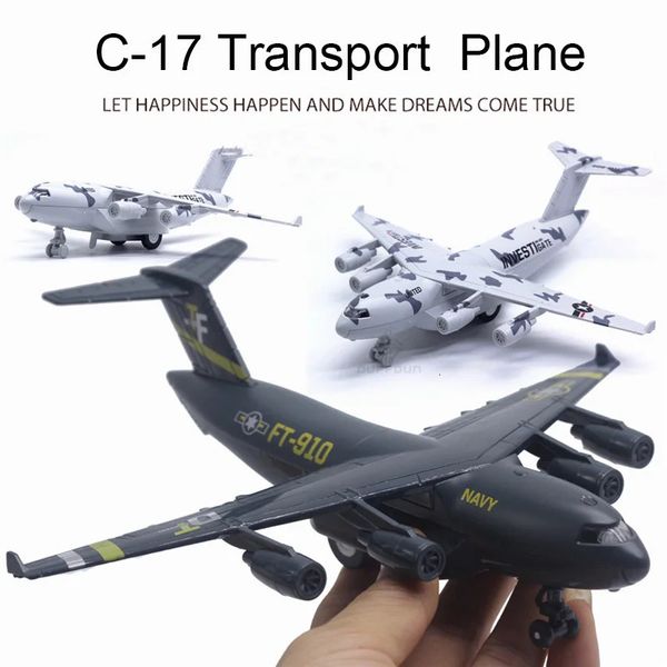 Modèle d'avions métalliques 22 cm C-17 Modèle de jouets d'avion transport en alliage en alliage en alliage avec support de support de support Toys pour garçons cadeaux 240328