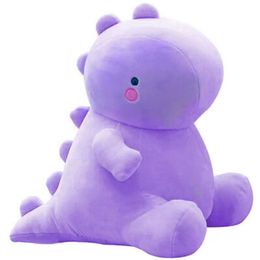 22 cm kleine dinosaurus plushie zachte dieren pop cartoon kawaii gevulde dino squishy staand pluche speelgoed peluche roze groen gele kinderen verjaardag