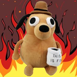22cm Este es un meme Fine Coffee Dog Plush Toy Toy Soft relleno Animales de peluche de peluche para niños Juguete lindo regalo para niños Cumpleaños