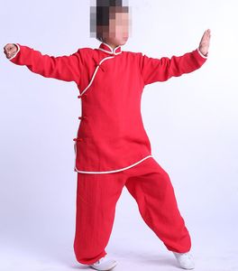 22color kidsadult unisexe lin gris / rose / vert / rouge / bleu wudang kung fu taijiquan uniformes tai chi costumes arts martiaux vêtements