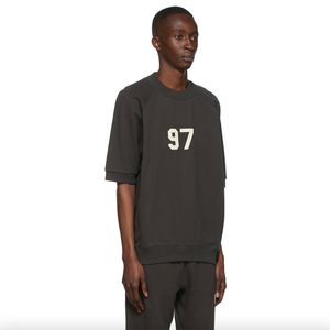 22fw letters 1977 Flocking Gedrukte vrouwen T-shirts T-shirts Nieuwe Fashion Classic Simple Solid Solid Souls Summer Trend Casual Ademende High Street T-shirt Tjmjydx22