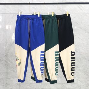 22fw Primavera Verano Europa América Pantalones de alta calidad Patchwork Leggings Ropa de talla grande