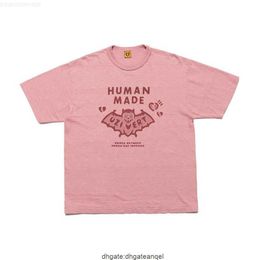 22FW TOP NEW Human Made Rose Hommes Femmes T-shirt 1 Chauve-Souris De Haute Qualité Imprimé Graphique Surdimensionné À Manches Courtes t-shirts Streetwear 0304