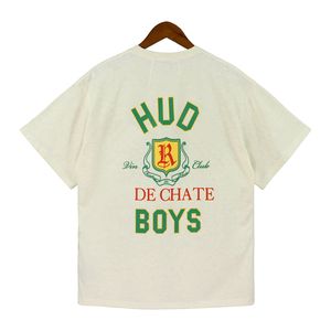 22fw USA T-shirt High Street Summer Club Hommes Femmes Skateboard Casual Streetwear Coton Tshirt