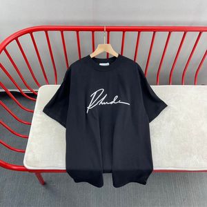 22fw USA t-shirt haute rue été Signature hommes femmes Skateboard broderie décontracté Streetwear coton t-shirt