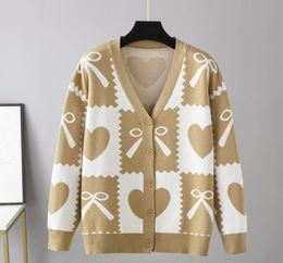 22GG new Women's Sweaters Designer Bee Embroidery Cardigan Long Sleeve Knitted Sweaters Coat